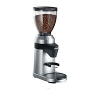 GRAEF CM800 Molinillo de Café Eléctrico 128W, 350g, Molino Cónico Inox, Aluminio, 40 Niveles, Portafiltro, Antiestático, Plata