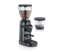 GRAEF EliteGrindX CM8002 Molinillo Café Eléctrico 128W, 350g & 75g, Molino Cónico Inox, 40 Niveles, LED, Portafiltro, Negro Mate