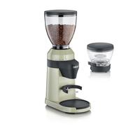 GRAEF CM8007 EliteGrindX Molinillo Café Eléctrico 128W, 350g & 75g, Molino Cónico Inox, 40 Niveles, LED, Portafiltro, Pistacho