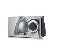 Graef Cortadora plegable MYtiny MT1000 para pan – 170 W, cuchilla Ø170 mm, corte 0–15 mm, plata