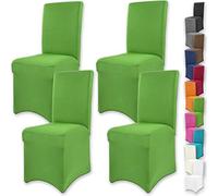 Gräfenstayn 4 pcs Fundas para sillas elásticas Henry - respaldos Redondos y angulares - Paquete Benefit - Ajuste bi-elástico con Sello Oeko-Tex Standard 100: "Confianza Verificada (Verde)