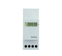 Grässlin 05.25.0007.1 taxxo 9403 HS contador de horas digital DIN 2 módulos | Montaje carril DIN, LCD de 7 dígitos, memoria EEPROM, 24-240 V AC/12-150 V DC, rango conteo 999.999,9 h, sin reset, IP65