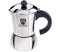 GRÄWE Cafetera espresso apta para cocinas de inducción, cafetera espresso de acero inoxidable para 10 tazas, cafetera clásica sin aluminio, 500 ml