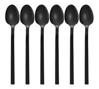 GRÄWE Cuchara para café, Serie Lisboa, juego de 6, negra, cucharilla, acero inoxidable con revestimiento de titanio, cuchara para tartas, cuchara para moka, cuchara pequeña, apta para lavavajillas
