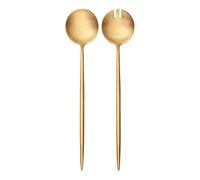 GRÄWE Cucharón para ensalada, acero inoxidable, color dorado, grande, para servir ensalada, apto para lavavajillas, serie Provence, mate