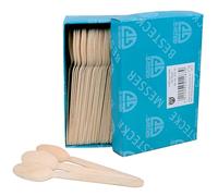 Gräwe - Juego de cucharas de madera desechables (100 unidades)