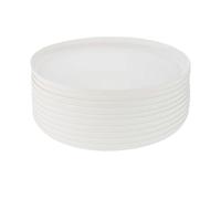 GRÄWE Linea - Platos de plástico (25 cm de diámetro, 10 unidades, polipropileno, irrompible, apto para lavavajillas hasta 50 °C, apto para microondas, camping, pícnic al aire libre)