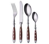 Gräwe Nürnberg Cubertería, resistente, forjada, acero inoxidable, 24-teilig braun