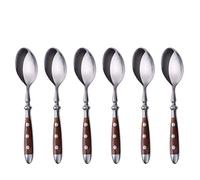 GRÄWE Nürnberg - Juego de cucharillas de café (6 unidades), color marrón