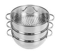 GRÄWE Vaporera de 28 cm con dos insertos de vapor, serie Pro-Line