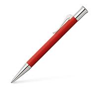 Graf von Faber-Castell 145266 Bolígrafo Guilloche, india red | Cuerpo de resina noble guilloché con piezas metálicas rodiadas y mina de gran capacidad apta para documentos