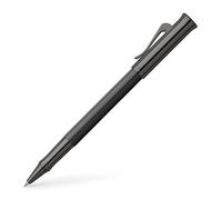 Graf von Faber-Castell 145269 Roller Guilloche Black Edition | Ancho de trazo B, resina preciosa con revestimiento de titanio PVD y envoltorio de regalo de alta calidad