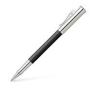 Graf von Faber-Castell 146510 Roller Guilloche, negro | Cuerpo de resina noble guilloché con piezas metálicas rodiadas y tinta de secado rápido
