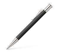 Graf von Faber-Castell 146530 Bolígrafo Guilloche, negro | Cuerpo de resina noble guilloché con piezas metálicas rodiadas y recambio de gran capacidad B apto para documentos