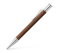 Graf von Faber-Castell 146535 Bolígrafo Guilloche, coñac | Cuerpo de resina noble guilloché con piezas metálicas rodiadas y recambio de gran capacidad B apto para documentos