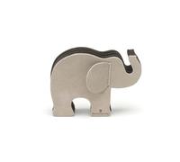 Graf von Faber-Castell - Portabolígrafos Elefante gris, talla S | De piel de nubuck gris, con 12 lápices de colores Polychromos y tres compartimentos para rotuladores