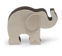 Graf von Faber-Castell - Portabolígrafos Elefante Gris, tamaño M | De piel de nubuck gris, con 12 lápices de colores Polychromos y tres compartimentos para rotuladores
