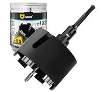 GRAFF Corona de perforación de diamante de 102 mm para hormigón, avellanador de latas, juego de brocas de diamante para mampostería, ladrillo, yeso, roca, broca de enchufe de diamante y sierra