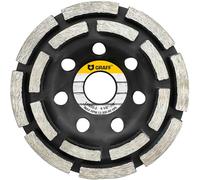 GRAFF Disco Desbaste Diamante 115 mm - Muela Disco de Diamante para Hormigón Piedra Azulejos Granito Mampostería - Muela Amoladora para Amoladoras Angulares