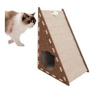 Graffiatore para gatos de fieltro | Alfombra rayadora vertical integrada | Caseta suave triangular antipelo para escalada relax sofá salón interior exterior apartamento casa