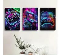 Graffiti Abstracto De Videojuegos, Mando De Videojuegos, Auriculares, Divertido, Arte Mural, Lienzo, Póster, Impresiones, Sala De Juegos, Decoración De Pared, Sala De Estar, A3 21X30Cm Sin Marco