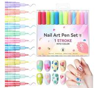 Graffiti Art, Nail Polish Pens, Fine Tip Precision Painting, Vibrant Colors, Quickly Drying, Smudge-Proof, Waterproof Liquid Polish Sticks, 12x Set, Ideal For Women’s Designs