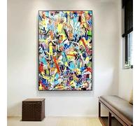 Graffiti Art Rock Climber Canvas Painting Abstract Posters and Print Modern Wall Art Picture for Living Room Home Decor(60x80cm/Frameless)