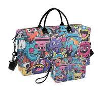 Graffiti Art Trend Play - Calcomanías para viajes, fin de semana, bolsa de entrenamiento deportivo con bolsa de aseo para entrenamiento, multifuncional, Pegatinas de graffiti art trend play, 1 size