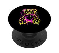 Graffiti Bear Street Art Hip Hop Diseño de Dibujos Animados urbanos PopSockets PopGrip Adhesivo