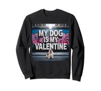 Graffiti Callejero Bulldog inglés My Dog Is My Valentine Sudadera