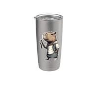 Graffiti Capibara Divertido Rap Música Hip Hop Capibara Vaso térmico de acero inoxidable de doble pared