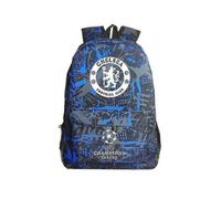 Graffiti Chelsea Uefa Champions League Shoulder Bag Fan Backpack Student School Bag Storage Bag, sports fan gear.