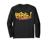 Graffiti City Berlin Hip Hop Fashion Classic Premium Manga Larga