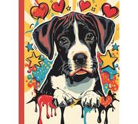 Graffiti Dog Great Dane - Composition Notebook: Art Dog Covers, 110 Pages, 4x4 Graph Paper, 7.5 x 9.25 in, Perfect for Math, Drawing, and Creative Notes