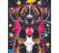 Graffiti Dog Vibes: Lined Composition Notebook, 110 Pages, 7.5 x 9.25 in, Street Art Journal for Dog Lovers: Creative notebook with bold graffiti cover, ideal for writing and journaling