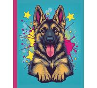 Graffiti Dogs- German Shepherd Composition Notebook: College Ruled, 110 Pages, 7.5 x 9.25 in, Fun Journal for Dog Lovers