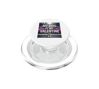 Graffiti en Miniatura de Schnauzer Street My Dog Is My Valentine PopSockets PopGrip para MagSafe