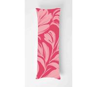 Graffiti Flower Body Pillow Case Cover 35x100cm, Long Backrest Cushion Pillow Protector with Zipper, Decorative Bedding Pillowcase, Soft Body Pillow Cover for Couch Bedroom Pink
