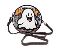 Graffiti Ghost Street Art - Bolso cruzado redondo de piel para mujer