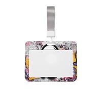 Graffiti Ghost Street Art - Soporte para tarjetas de identificación de plástico duro, protector de etiqueta de nombre para enfermeras y oficina