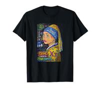 Graffiti Girl with a Pearl Earring - Colorful Pop Art Street Camiseta