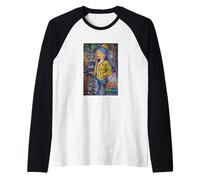 Graffiti Girl with a Pearl Earring - Colorful Pop Art Street Camiseta Manga Raglan