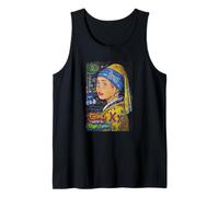 Graffiti Girl with a Pearl Earring - Colorful Pop Art Street Camiseta sin Mangas