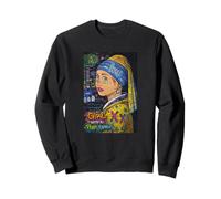 Graffiti Girl with a Pearl Earring - Colorful Pop Art Street Sudadera