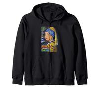 Graffiti Girl with a Pearl Earring - Colorful Pop Art Street Sudadera con Capucha