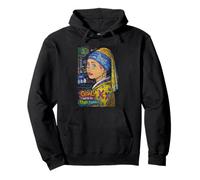 Graffiti Girl with a Pearl Earring - Colorful Pop Art Street Sudadera con Capucha