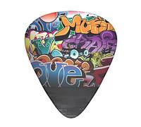 Graffiti Hip Hop - Púas de guitarra clásicas, triángulo, bajo, acústica y eléctrica, para guitarristas, 12 piezas