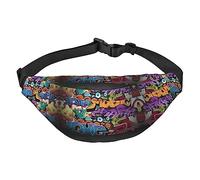 Graffiti Hip Hop Viaje Correr Bolso Bandolera Grande Hombre y Mujer Deportes Riñonera Bolsa Crossbody Bolsa, Grafiti Hip Hop, Talla única, Mochila casual