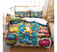 Graffiti Juego De Funda Nórdica Juegos De Cama 3D Funda Nórdica Funda De Edredón De Microfibra con Cremallera Juego De 3 Piezas King(220x240cm)