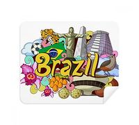 Graffiti - Limpiador de pantalla para gafas de fútbol Oscar Niemeyer Brasil (2 piezas)